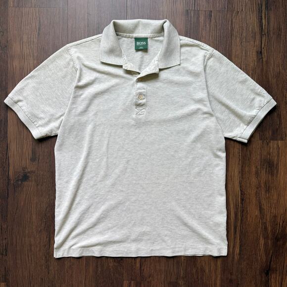 Hugo Boss Golf Cotton Polo Shirt Green Label Made in Italy Medium - Picture 1 of 8